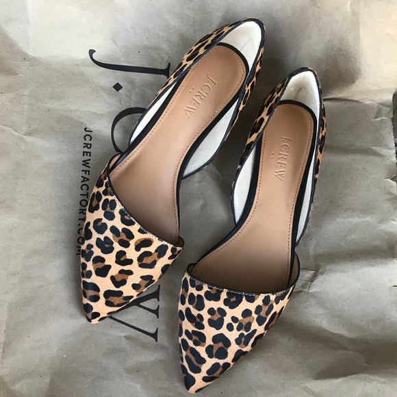 J. Crew Shoes - J Crew leopard flats in size 7